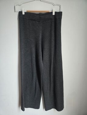 SPLENDID Wide-Leg Viscose Blend Knit Pants - Dark Gray